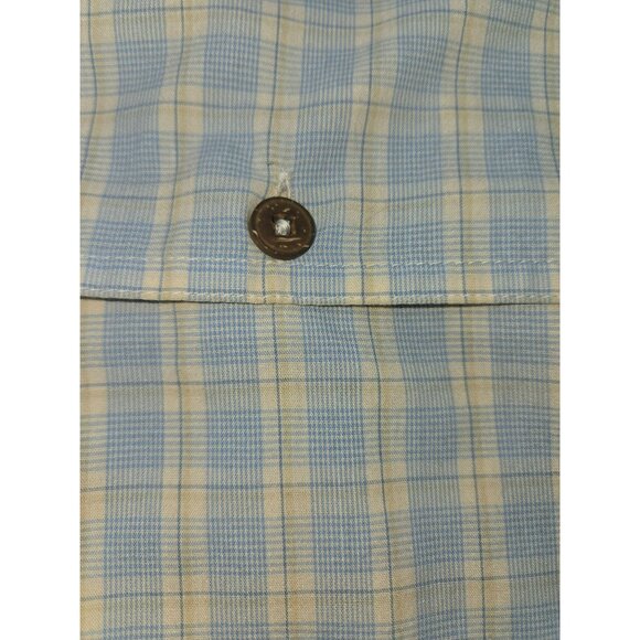 Patagonia Mens Organic Cotton Blue Plaid Shirt XL - Picture 7 of 8